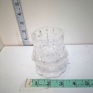 Partylite 24% Lead Crystal Cottage Votive Candle Holder Retired